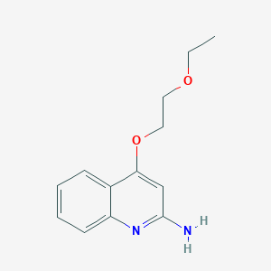 molecular formula C13H16N2O2 B14114938 4-(2-Ethoxyethoxy)quinolin-2-amine 