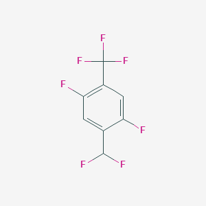 molecular formula C8H3F7 B1411498 2,5-Difluoro-4-(trifluoromethyl)benzodifluoride CAS No. 1806315-08-1