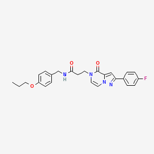 3-[2-(4-fluorophenyl)-4-oxopyrazolo[1,5-a]pyrazin-5(4H)-yl]-N-(4-propoxybenzyl)propanamide