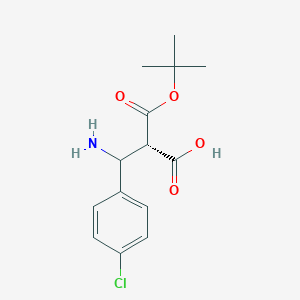 (2S)-2-[amino-(4-chlorophenyl)methyl]-3-[(2-methylpropan-2-yl)oxy]-3-oxopropanoic acid