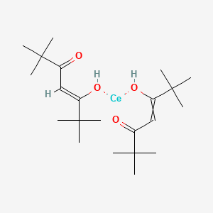 molecular formula C22H40CeO4 B14115149 cerium;5-hydroxy-2,2,6,6-tetramethylhept-4-en-3-one;(Z)-5-hydroxy-2,2,6,6-tetramethylhept-4-en-3-one 