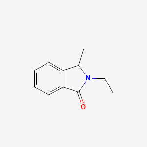 molecular formula C11H13NO B14115167 2-ethyl-3-methyl-3H-isoindol-1-one 