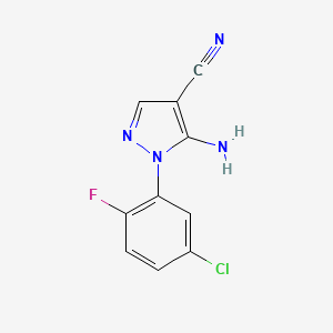 molecular formula C10H6ClFN4 B1411518 5-氨基-1-(5-氯-2-氟-苯基)-1H-吡唑-4-腈 CAS No. 1823276-36-3