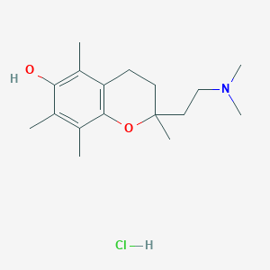 B141152 3,4-Dihydro-2-(2-dimethylaminoethyl)-2,5,7,8-tetramethyl-2H-1-benzopyran-6-ol CAS No. 130611-21-1