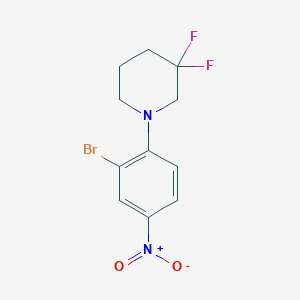 molecular formula C11H11BrF2N2O2 B1411526 3-Bromo-4-(3,3-difluoropiperidin-1-yl)nitrobenzene CAS No. 1707365-50-1