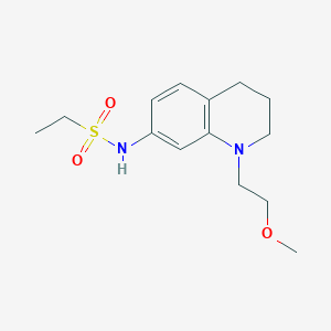 molecular formula C14H22N2O3S B14115292 N-(1-(2-methoxyethyl)-1,2,3,4-tetrahydroquinolin-7 CAS No. 1172946-89-2