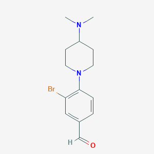 molecular formula C14H19BrN2O B1411531 3-Bromo-4-(4-(dimethylamino)piperidin-1-yl)benzaldehyde CAS No. 1707357-94-5