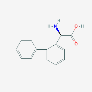 molecular formula C14H13NO2 B14115346 (R)-Amino-biphenyl-2-YL-acetic acid CAS No. 1228570-53-3