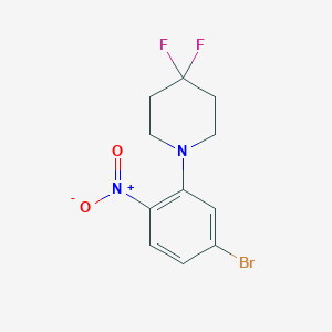 molecular formula C11H11BrF2N2O2 B1411540 4-Bromo-2-(4,4-difluoropiperidin-1-yl)nitrobenzene CAS No. 1774894-40-4