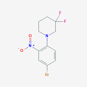 molecular formula C11H11BrF2N2O2 B1411542 5-溴-2-(3,3-二氟哌啶-1-基)硝基苯 CAS No. 1779120-62-5