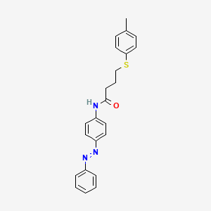 molecular formula C23H23N3OS B14115466 (E)-N-(4-(phenyldiazenyl)phenyl)-4-(p-tolylthio)butanamide CAS No. 1007263-92-4