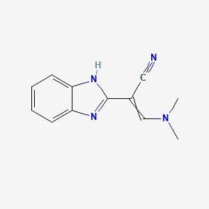 molecular formula C12H12N4 B14115474 2-(1H-Benzimidazol-2-yl)-3-dimethylamino-acrylonitrile 