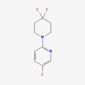 molecular formula C10H11F3N2 B1411552 2-(4,4-Difluoropiperidin-1-yl)-5-fluoropyridine CAS No. 1707365-61-4