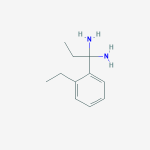 molecular formula C11H18N2 B14115551 1-(2-Ethylphenyl)propane-1,1-diamine 