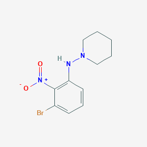 molecular formula C11H14BrN3O2 B1411558 6-Bromo-2-(piperidin-1-ylamino)nitrobenzene CAS No. 1707357-99-0