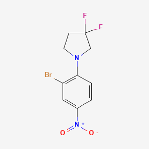 molecular formula C10H9BrF2N2O2 B1411559 3-Bromo-4-(3,3-difluoropyrrolidin-1-yl)nitrobenzene CAS No. 1779120-30-7