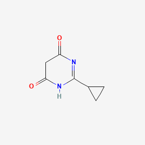 molecular formula C7H8N2O2 B14115594 2-Cyclopropyl-4,6(1H,5H)-pyrimidinedione CAS No. 1150618-14-6