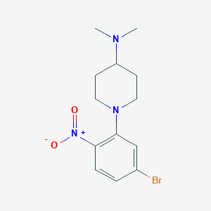 molecular formula C13H18BrN3O2 B1411562 1-(5-Bromo-2-nitrophenyl)-N,N-dimethylpiperidin-4-amine CAS No. 1779127-85-3