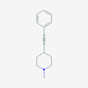 molecular formula C14H17N B14115622 1-Methyl-4-(phenylethynyl)piperidine 