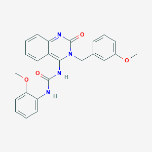 molecular formula C24H22N4O4 B14115633 (E)-1-(3-(3-methoxybenzyl)-2-oxo-2,3-dihydroquinazolin-4(1H)-ylidene)-3-(2-methoxyphenyl)urea 