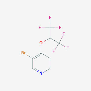 molecular formula C8H4BrF6NO B1411565 3-Bromo-4-(1,1,1,3,3,3-hexafluoropropan-2-yloxy)pyridine CAS No. 1779121-00-4