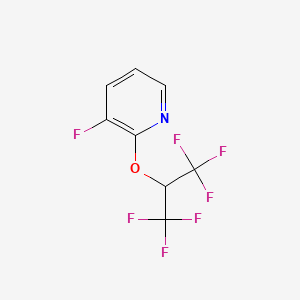 molecular formula C8H4F7NO B1411567 3-Fluoro-2-(1,1,1,3,3,3-hexafluoropropan-2-yloxy)pyridine CAS No. 1779118-79-4