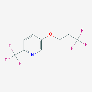 molecular formula C9H7F6NO B1411577 2-(Trifluoromethyl)-5-(3,3,3-trifluoropropoxy)pyridine CAS No. 1707392-44-6