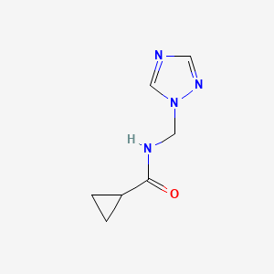 molecular formula C7H10N4O B1411601 N-(1,2,4-三唑-1-基甲基)环丙烷甲酰胺 CAS No. 1935221-22-9