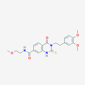 3-(3,4-dimethoxyphenethyl)-N-(2-methoxyethyl)-4-oxo-2-thioxo-1,2,3,4-tetrahydroquinazoline-7-carboxamide