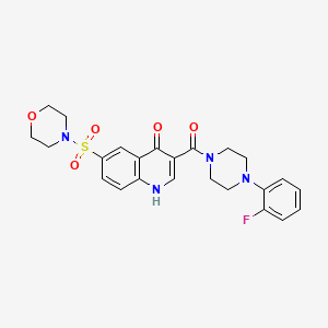 3-(4-(2-fluorophenyl)piperazine-1-carbonyl)-6-(morpholinosulfonyl)quinolin-4(1H)-one