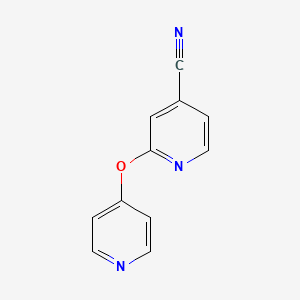 B1411619 2-(Pyridin-4-yloxy)isonicotinonitrile CAS No. 2167516-71-2