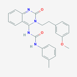 (Z)-1-(3-(3-methoxyphenethyl)-2-oxo-2,3-dihydroquinazolin-4(1H)-ylidene)-3-(m-tolyl)urea