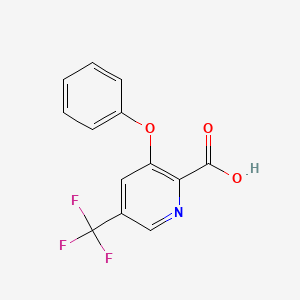 molecular formula C13H8F3NO3 B1411622 3-苯氧基-5-三氟甲基-吡啶-2-羧酸 CAS No. 2088945-81-5