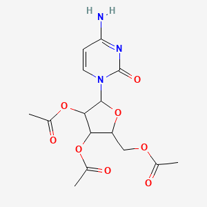 molecular formula C15H19N3O8 B14116232 [3,4-diacetyloxy-5-(4-amino-2-oxopyrimidin-1-yl)oxolan-2-yl]methyl acetate CAS No. 6742-07-0