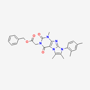 benzyl 2-(8-(2,4-dimethylphenyl)-1,6,7-trimethyl-2,4-dioxo-1H-imidazo[2,1-f]purin-3(2H,4H,8H)-yl)acetate