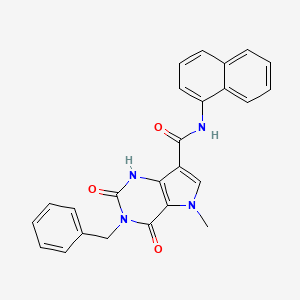 molecular formula C25H20N4O3 B14116275 3-benzyl-5-methyl-N-(naphthalen-1-yl)-2,4-dioxo-2,3,4,5-tetrahydro-1H-pyrrolo[3,2-d]pyrimidine-7-carboxamide 