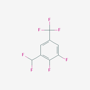 molecular formula C8H3F7 B1411628 2,3-Difluoro-5-(trifluoromethyl)benzodifluoride CAS No. 1807176-95-9