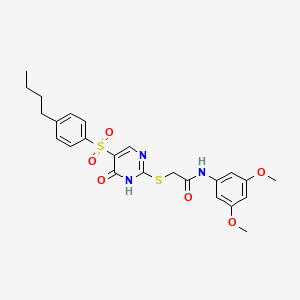 2-({5-[(4-butylphenyl)sulfonyl]-6-oxo-1,6-dihydropyrimidin-2-yl}sulfanyl)-N-(3,5-dimethoxyphenyl)acetamide