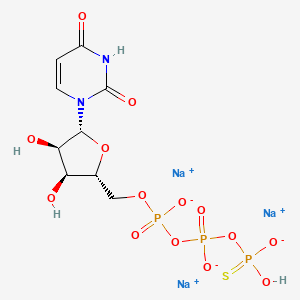 TriSodium ({[(2R,3S,4R,5R)-5-(2,4-dioxo-1,2,3,4-tetrahydropyrimidin-1-yl)-3,4-dihydroxyoxolan-2-yl]methyl phosphonato}oxy)({[hydroxy(oxido)sulfanylidene-|E-phosphanyl]oxy})phosphinate