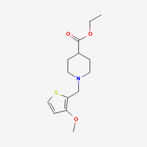 Ethyl 1-[(3-methoxythien-2-yl)methyl]piperidine-4-carboxylate