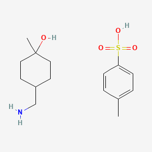 molecular formula C15H25NO4S B1411636 (1r,4r)-4-(Aminomethyl)-1-methylcyclohexanol 4-methylbenzenesulfonate CAS No. 1630101-52-8