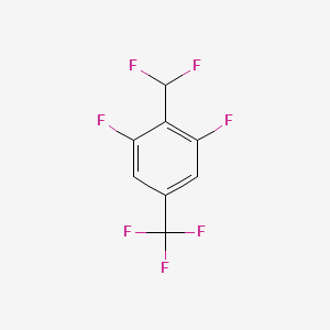 molecular formula C8H3F7 B1411637 2,6-Difluoro-4-(trifluoromethyl)benzodifluoride CAS No. 1803790-42-2