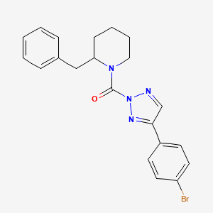 molecular formula C21H21BrN4O B14116396 Methanone, [4-(4-broMophenyl)-2H-1,2,3-triazol-2-yl][2-(phenylMethyl)-1-piperidinyl]- 