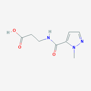 molecular formula C8H11N3O3 B14116414 3-[(2-methylpyrazole-3-carbonyl)amino]propanoic Acid 