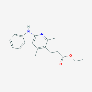 molecular formula C18H20N2O2 B14116424 2,4-Dimethyl-1-azacarbazole-3-propionic acid ethyl ester 