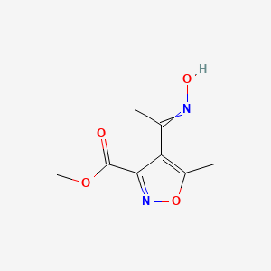 molecular formula C8H10N2O4 B14116430 Methyl 4-(1-(hydroxyimino)ethyl)-5-methylisoxazole-3-carboxylate 