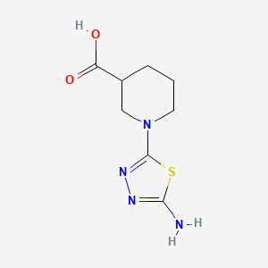 molecular formula C8H12N4O2S B1411645 1-(5-Amino-1,3,4-thiadiazol-2-yl)piperidine-3-carboxylic acid CAS No. 2108830-91-5