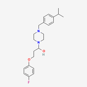 molecular formula C23H31FN2O2 B1411648 1-[4-(4-Isopropylbenzyl)piperazin-1-yl]-3-(4-fluorophenoxy)propan-1-ol CAS No. 2109175-55-3