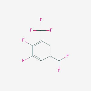 molecular formula C8H3F7 B1411649 3,4-Difluoro-5-(trifluoromethyl)benzodifluoride CAS No. 1803732-08-2