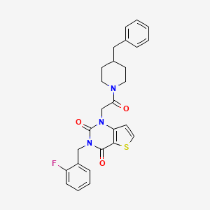 1-[2-(4-benzylpiperidin-1-yl)-2-oxoethyl]-3-(2-fluorobenzyl)thieno[3,2-d]pyrimidine-2,4(1H,3H)-dione